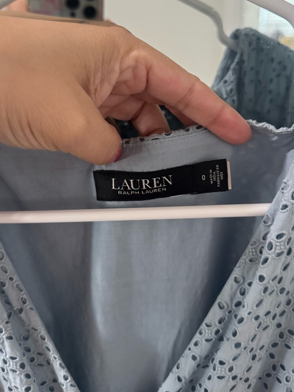 LIKE NEW Ralph Lauren Eyelet Cotton Midi Dress - Picture 4 of 4